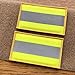 2 Pack Reflective Morale Fastener Safety Patch Hook Loop Firefighter Rescue Police EMT EMS Hi Vis Patch (Fluor Yellow)