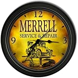 Merrell 's Garage Black Cascading Wall Clock