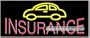 Auto Insurance, Logo Neon Sign (13"H x 32"L x 3"D)