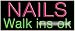 Nails Walk Ins OK Neon Sign