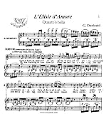 Donizetti: L'Elisir d'Amore - Quanto e bella - Nemorino, tenor: Instantly download and print sheet music
