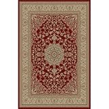 Universal Rugs 104030 Red 6 Round Area Rug, 5-Feet 3-Inch Round