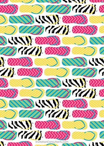 Flip Flop Pattern Fill-in Invitations
