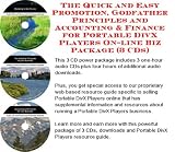 The Quick and Easy Promotion, Godfather Principles and Accounting & Finance for Portable DivX Players On-line Biz Package (3 CDs)