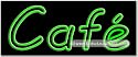 Caf&eacute; Neon Sign (13"H x 32"L x 3"D)
