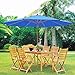 13ft XL Outdoor Patio Umbrella w/ German Beech Wood Pole Beach Yard Garden Wedding Caf?Garden (Blue)