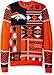 NFL DENVER BRONCOS PATCHES Ugly Sweater, Large