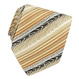 Roberto Cavalli - Roberto Cavalli Animal Pattern Bands Signature Woven Silk Tie Beige