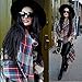 Moxeay Womens Blanket Oversized Tartan Scarf Wrap Shawl Cozy Checked Pashmina (M820)