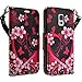GW Cases Compatible for Samsung Galaxy S5 Wallet Case, Wrist Strap Flip Folio [Kickstand Feature] Pu Leather Wallet Case with ID&Credit Card Slot for Galaxy S5, Hot Pink Heart