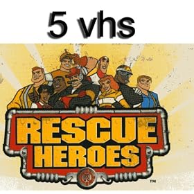 rescue heroes set 5 vhs: Fisher Price Rescue Heroes Two Action Packed Episodes: Houston We Have A Problem and Trapped Beneath The Sea, Rescue Heroes: Underwater Nightmare/Eye of the Storm, Rescue Heroes--last Stop+rockstar on the Rocks, Rescue Heroes Electrical Storm, Rescue Heroes: Cave In
