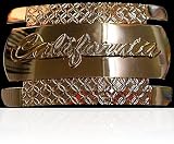 California Gold Finishing Square Belt Buckle.