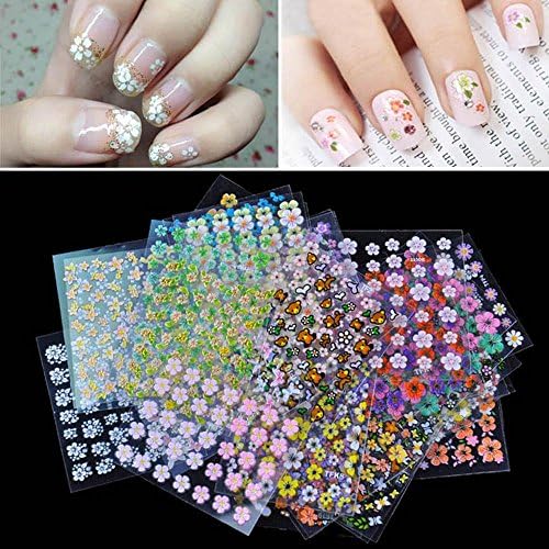 YiMoo de Show Best Fashion 30 Sheet Mix Color 3D Design Nail Art Sticker Tip Decals
