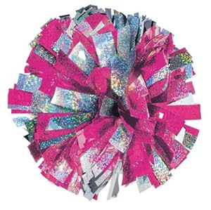 COLORED HOLOGRAPHIC MIX POM PINK/SILVER