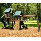 Swing Set Playground Rubber Mulch 75 Cu.Ft. Pallet-Cypress Brown