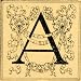 1921 Art Nouveau Initial Cap Letter "A" Font Lithograph - Original Lithograph