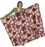 Puppy Dog Print Fleece Throw Blanket by Collections Etc