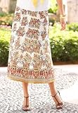 Gored Printed Skirt