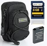 Produkt-Bild: SET mit Tasche Bundlestar Blackstar universal Schwarz + Akku f&uuml;r Nikon EN-EL12 + SDHC 8GB Class 6 -- F&uuml;r Nikon CoolPix S9100 S8100 S8200 P300 S1200pj AW100