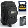 SET mit Tasche Bundlestar Blackstar universal Schwarz + Akku f�r Nikon EN-EL12 + SDHC 8GB Class 6 -- F�r Nikon CoolPix S9300 S9100 S8100 S8200 P300 P310 S1200pj AW100
