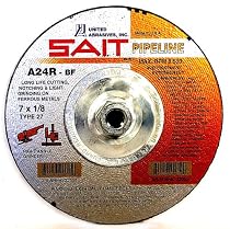 SAIT 22005 Type 27 3-Inch x 1/8-Inch x 3/8-Inch 18000 Max RPM Pipeline - Long Life Speciality Wheels - 25 Pack