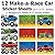 Turbo Pull Back Racing Cars & Sticker Sets - Party Favor Prize Pack