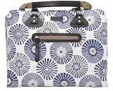OiOi Blue Floral Messenger Diaper Bag