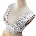 Babyonline® Sexy Lady's Deep V-neck Sequins Top Chiffon Long Prom Dress Ball Gown