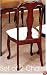 Set of 2 Cherry Finish Wood Queen Anne Style Dining Side Chairs