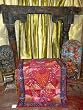 Beaded Wall Hanging-orange Red Gold Beaded Beautiful Hand Embroidered Beaded Tapestry 60x40(purchaser of This Item Gets Matching Cushion Pair Free)