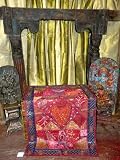 Beaded Wall Hanging-orange Red Gold Beaded Beautiful Hand Embroidered Beaded Tapestry 60x40(purchaser of This Item Gets Matching Cushion Pair Free)