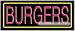 Burgers Neon Sign (13H x 32L x 3D)