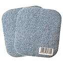 2 Stoff Jeans Flicken Jeansflicken Bügelflicken hellblau 0335