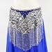 Silver Beaded and Sequinned Hip Scarf/Shawl with Fringe