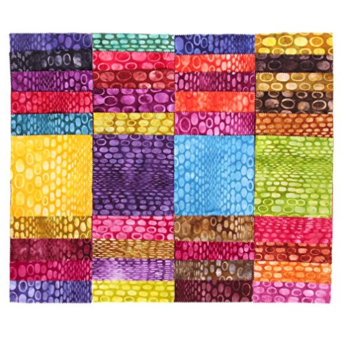 Java Batiks Charm Pack, Set of 80 Precut 5 Inch Batik Squares CC193