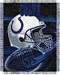 Indianapolis Colts Spiral Series Jacquard Throw Blanket - NFL Football Fan Shop Team Merchandise