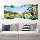 Zooarts® Jurassic World Dinosaur Scroll Wall Decals Sticker for Kids' Room Decor