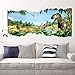 ZOOARTS Jurassic World Dinosaur Scroll Wall Decals Sticker for Kids' Room Decor