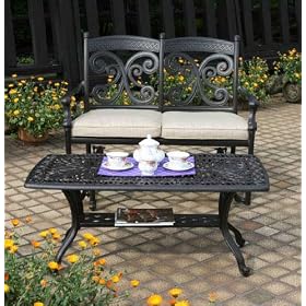 The Farfalla Collection Farfalla Glider with Coffee Table by 