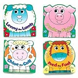 Wiggle Eye 'Farm Friends' Board Book - 4 designs, pack of 4