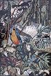 20x30" Tropical Parrot Marble Mosaic Wall Deco