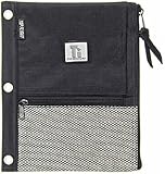 Top Flight Titanium Zipper Pencil Pouch with 4 Pockets, 8.125 x 9.75 Inches, 1 Pouch, Color May Vary (43049)