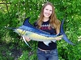 HUGE Gorgeous Hand Painted Blue Marlin 4' Long