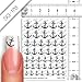 Nailart NAIL TATTOO STICKER - maritim/navy/anchor - black