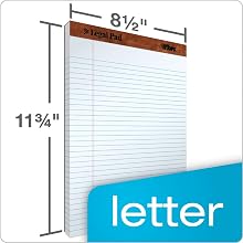 TOPS The Legal Pads, Legal Rule, 8.5 x 11.75 Inches, White, Perforated, 50 Sheets/Pad, 12 Pads/Pack (7533)