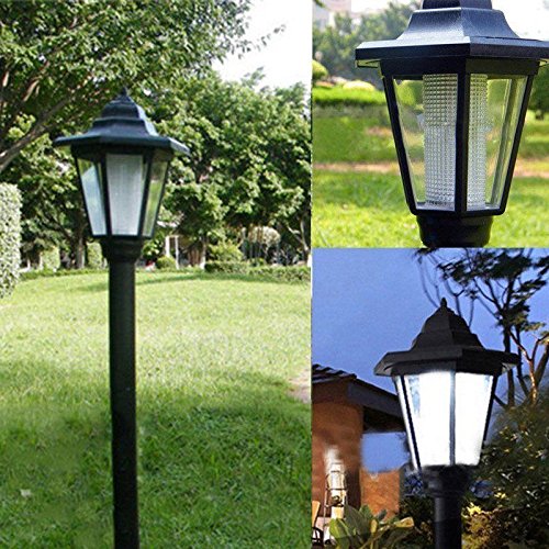 Outdoor Solar Power LED Path Way Wall Landscape Mount Garden Fence Lamp Light