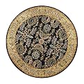 Sarouk Rug - Black/ Beige (Round)