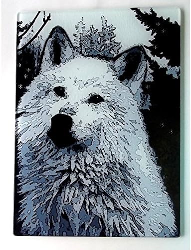 Wolf glass cutting board size 11.25 X 7.875 inches