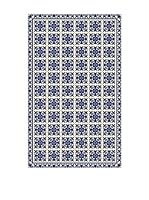 Huella deco Alfombra de Vinilo (Azul Oscuro)