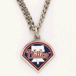 Philadelphia Phillies Chain Necklace and Enameled Pendant MLB Baseball Sports Team Logo